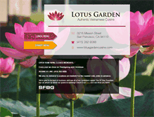 Tablet Screenshot of lotusgardencuisine.com